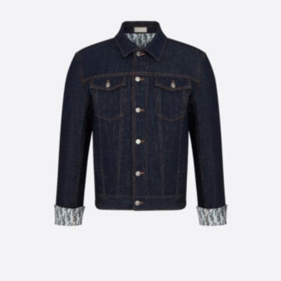 DIOR BLOUSON WITH OBLIQUE MOTIF & DIOR SLIM LONG-FIT OBLIQUE JEANS - Picture 1 of 5